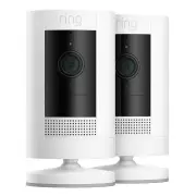 Ring Stick Up Cam Battery Full HD Security Camera 2 Pack (3rd Gen) - White