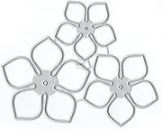 DzIxY Three Overlap Hollow Flowers Metal Cutting Dies for Card Making Scrapbook Kit Embossing Paper Die Cuts Machine Stencils Storage Pockets Supplies