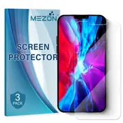 [3 Pack] Apple iPhone 12 Mini (5.4") Ultra Clear Screen Protector Film by MEZON – Case Friendly, Shock Absorption (iPhone 12 Mini, Clear)