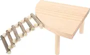 Abaodam Wooden Hamster Platform Stand Durable Climbing Ladder for Animals Natural Environment for Guinea Pigs Hamsters and Other Pets Height