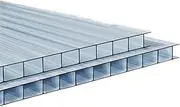 12 Pieces Double Wall Polycarbonate Greenhouse Panels, Greenhouse Polycarbonate Panels, Greenhouse Polycarbonate Roof Panels, for Greenhouse, Plant Rack Roof(1.05X1m-4mm)