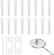 Badminton Racket Grommets - 100X Badminton Racket Eyelets,Transparent White Eyelet, Nylon Protective Tube for Repair