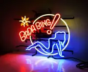BADA BING Girl Display Open Game Room Bistro Classic Neon Sign Wall Custom 18"
