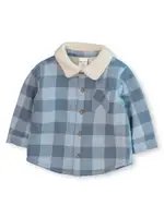 Baby Berry Sherpa Lined Shacket, Blue, Size 6-12 months