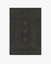120' x 185' | Machine Washable Runner Rug | Kid & Pet Friendly | Indoor Rug | Gisele Soft Black Flatwoven Rug | Ruggable