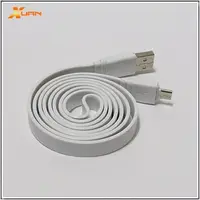 在飛比找PChome24h購物優惠-彩色大麵條扁線-Micro USB通用傳輸充電線（白色）