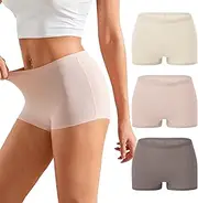 [DEANGELMON] Seamless Boyshort Underwear for Women Anti Chafing Shorts Soft Stretch Boy Shorts Panties Boxer Briefs Pack