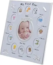 CATIEBYE Baby Picture Frame 12 Months Photo Frame Growth Record Newborn Safe Material Unique Display Rack