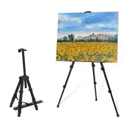 Easel for Painting Canvas - Aluminum Art Easel Stand for Table Top/Floor 17" ...