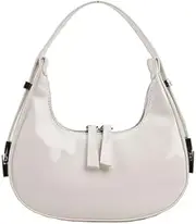 [GORGOU] Women Crescent Shoulder Bag Hobo Handbags Top HandleTrendy Y2K Small Clutch Purses PU Leather Underarm Bag