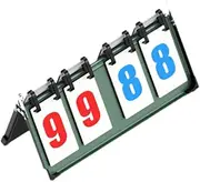 Ｓｉｍｈｏａ Sports Scoreboard Flip Numbers Scoring Board Tabletop Score Flip for Basketball