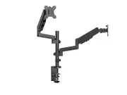 Brateck Dual Monitor Full Extension Gas Spring Dual Monitor Arm (independent Arms) Fit Most 17'-32' Monitors Up to 8kg per screen VESA 75x75/100x100 LDT16-C024