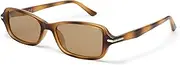 [SOJOS] Retro Polarized Narrow Rectangle Sunglasses Womens Mens Vintage Skinny 80s 90s Small Shades SJ2376