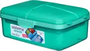 Sistema Lunch Slimline Quaddie Lunch Box with Water Bottle | 1.5 L Air-Tight ...