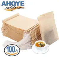 在飛比找momo購物網優惠-【AHOYE】未漂白環保木漿泡茶袋 100入(泡茶包 泡茶器