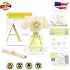AirEssence Luxury Flower and Reed Diffuser Gift Set - Lemon Verbena Scent