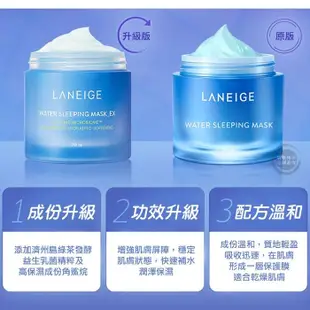 韓國 LANEIGE 蘭芝 睡美人香氛水凝膜 晚安凍膜 晚安面膜 70ml (4.8折)