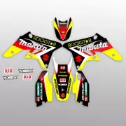 1999 - 2000 SUZUKI RM 125 GRAPHICS KIT included CUSTOM BACKGROUND DECALS KIT