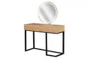 Ophira Dressing Table with Touch Screen Mirror LED Light - Oak
