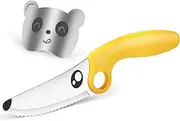 ZLemma Children's Chef Knife - Kids - Kitchen Knife Kit for Children - Stainless Steel Blade - Finger Guards - Safe and Ergonomic Utensil (Yellow)