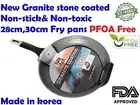 Non-Stick Granite,Marble,Stone Coated fry pan with Lid cookware Korea