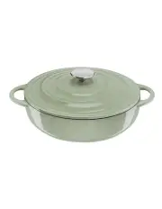 [Tefal] LOV Cast Iron Lichen Shallowpot with Lid 28cm/3.8L in Green