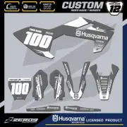 HUSQVARNA 85 MOTOCROSS GRAPHICS CUSTOM MX GRAPHICS KIT TC 85 BLOK GRY/WHI