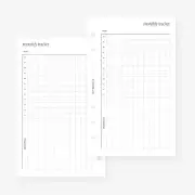 Franklin Covey Compact Monthly Tracker Planner Insert Agenda Refill for White