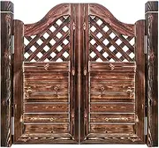 Cafe Swing Doors Large Swinging Fence Door, Natural Wood Vintage Cafe Door for Interior Decor, Double Half-Waist Door Home Decoration Interior