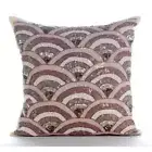 Decorative Couch Pillow Cover Beige 16"x16", Home Decor Silk Fabric - Splendor