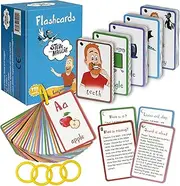Steve and Maggie Sight Words Phonics Flash Cards - 115 Dolch Sightwords with Pictures,Literacy Learning Reading Cards Toy for Kindergarten,Home School Kids 3 4 5 Years Old