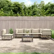 Outdoor Lounge Set Outdoor Sectional Sofa Set with Cushions Poly Rattan vidaXL