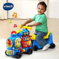 在飛比找Yahoo奇摩購物中心優惠-【Vtech】4合1智慧積木學習車-藍