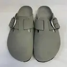 Birkenstock New w/ Box Boston Big Buckle Dove Gray Nubuck Regular - Select Size