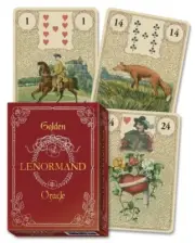 GOLDEN LENORMAND ORACLE Classic Tarot Card Deck & Book Set Fortune Telling Cards
