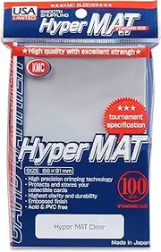 KMC Hyper Matte Clear 100-count Standard Size Sleeves Pack [USA packaging]