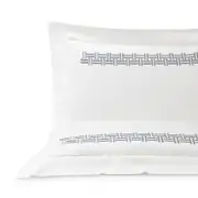 Frette Basketweave Embroidery Sham, King