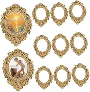 INOOMP 12pcs Vintage Resin Photo Frames for DIY Crafts Jewelry Accessories and Phone Case Decor Design for Micro Landscape Decoration and Collectors