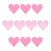 Hearts Patches Dark Hot Pink Iron-On Patch Sew Embroidered 2.8x2.68 Inch 10Pcs