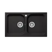 Schock Formhaus Double Bowl with Taphole Sink Nero