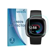 3 Pack MEZON Fitbit Versa 4 Ultra Clear TPU Film Screen Protectors