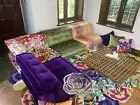 Mah Jong French Daybed Floor Sofa Couch Fully Customized full set As Shown