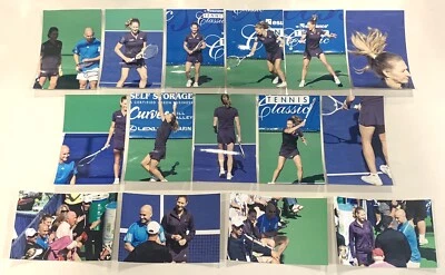 Tennis Pros Steffi Graf & Andre Agassi LOT 15 Glossy 4x6 Court Photo Prints 2009