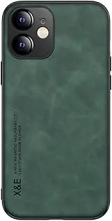 Kepuch Silklike Case for iPhone 12 Mini 5.4" - Cover Bumper Built-in Metal Plate for iPhone 12 Mini 5.4" - Green