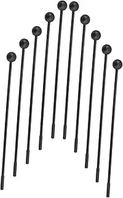 Vaguelly 10pcs Plastic Drum Hammer Bell Mallet Sticks Percussion Bell Sticks Percussion Xylophone Tools Drum Wand Percussion Instrument Sticks Plastic Bell Sticks Drum Bell Mallets Black
