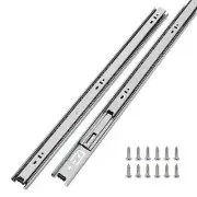 LONTAN 22 Inch Silver Basic Side Mount Drawer Slides- 6 Pairs Cabinet Drawer ...