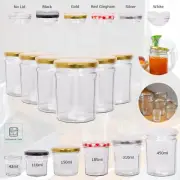 6pc Glass Jam Jars Airtight Lid Mason Jars Spice Bottles Food Storage Container