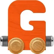 Maple Landmark NameTrain Bright Letter Car G - Made in USA (Orange)