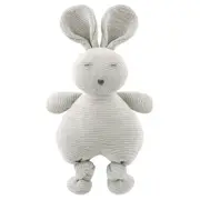 The Peanutshell Knitted Bunny Plush Cotton Soft Animal Baby Toy 30cm Grey 0+