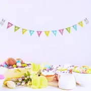 Happy Easter Triangle Flag Bunting 3m
